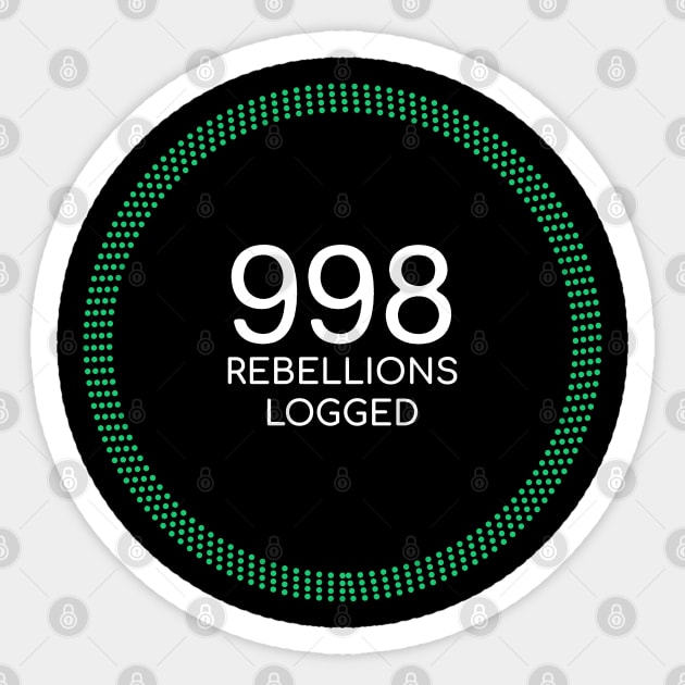 998 Rebellions Logged Sticker by fashionsforfans